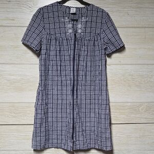 Croft & Barrow Black and White Checkered Robe